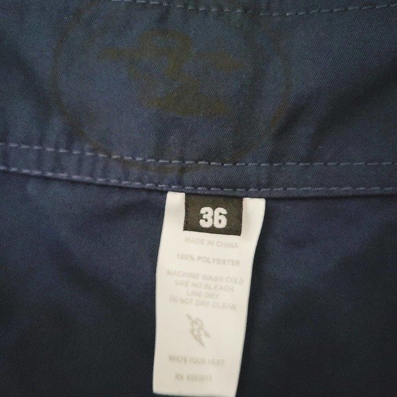 Da Hui Board Shorts Mens Size 36 Navy Blue Swim Swimming Pocket 10.5" Inseam - Picture 5 of 6